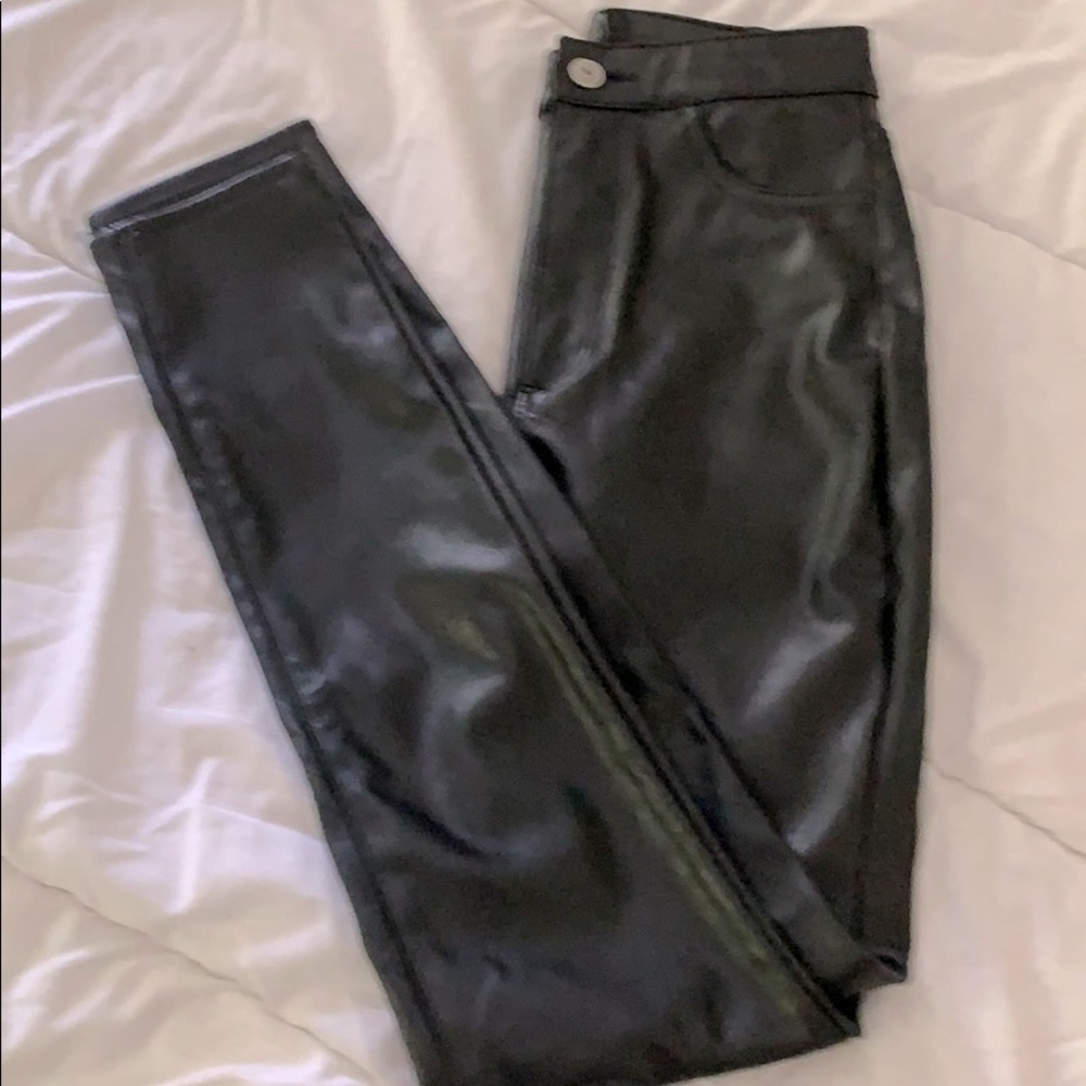 H&M Fitted Vinyl Pants